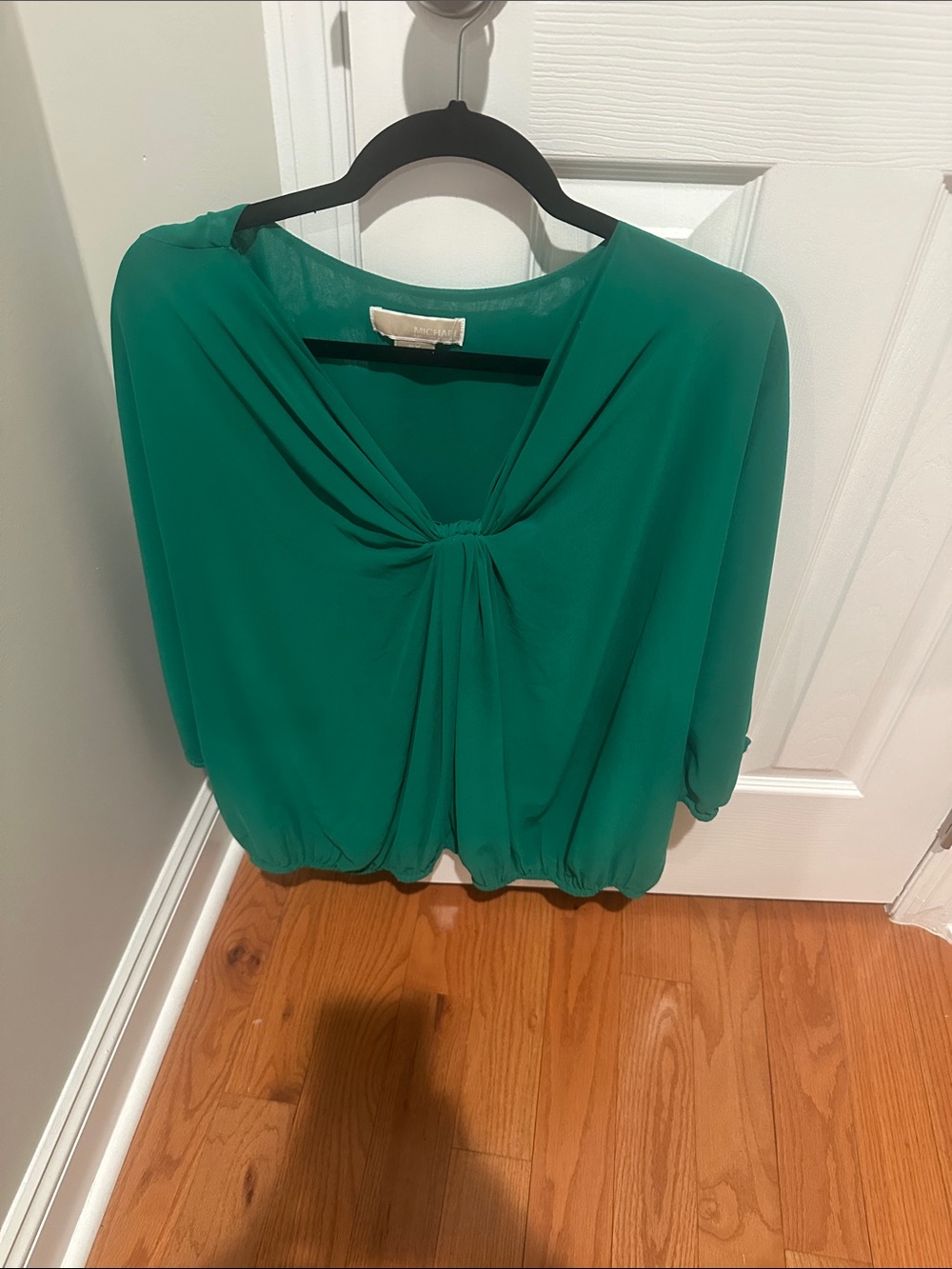 Michael Kors Emerald Twist-Front Blouse